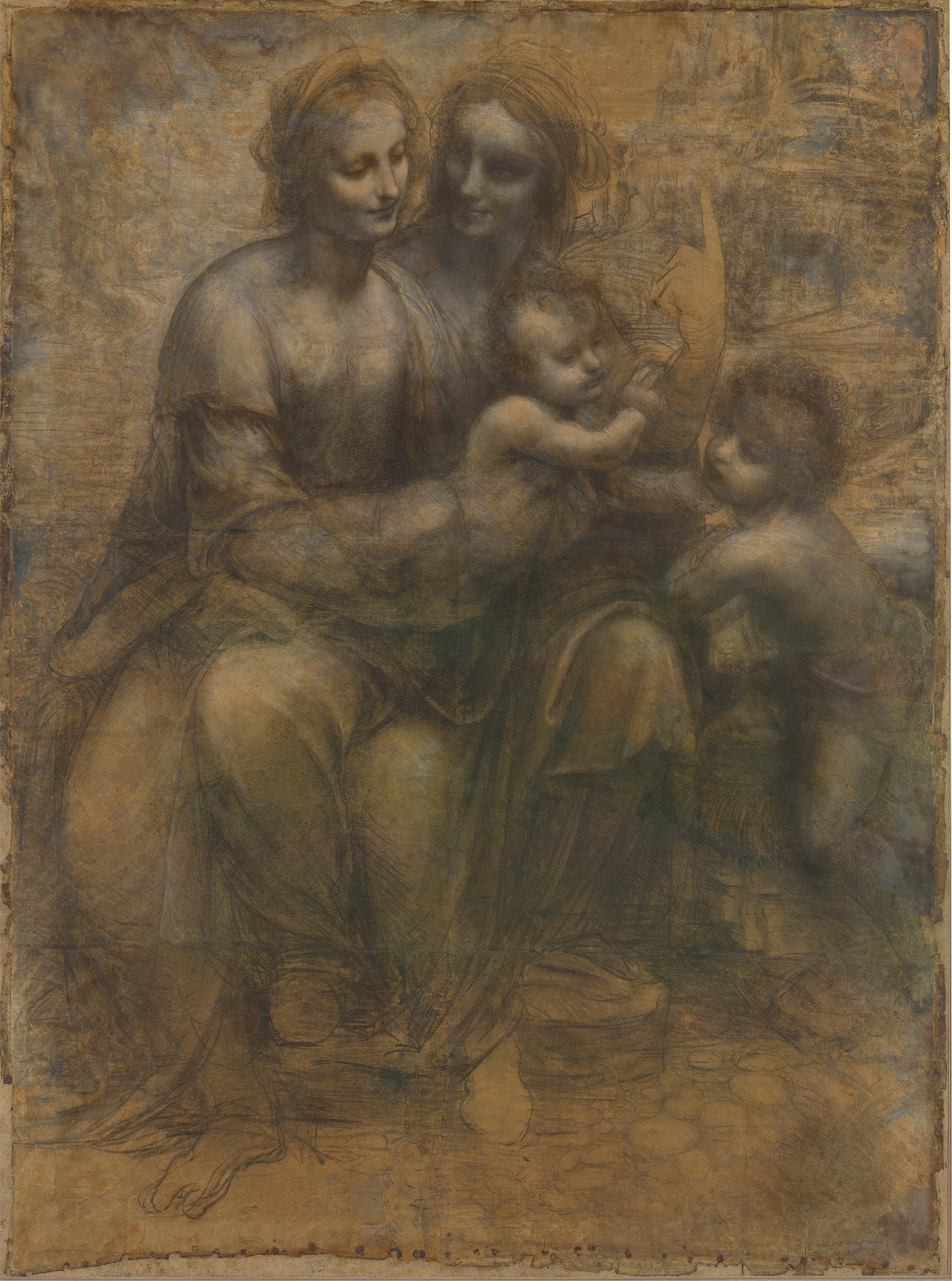 Leonardo da Vinci - The Virgin and Child with Saint Anne and Saint John the Baptist 1499