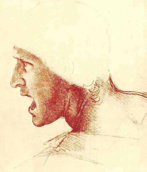 Leonardo da Vinci - Study of a Figure for the Battle of Anghiari 1504