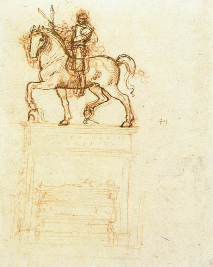 Leonardo da Vinci - Study for the Trivulzio monument 1510