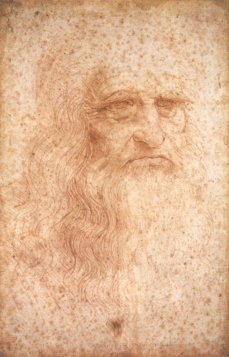 Leonardo da Vinci - Portrait of a Bearded Man, possibly a Self Portrait 1513