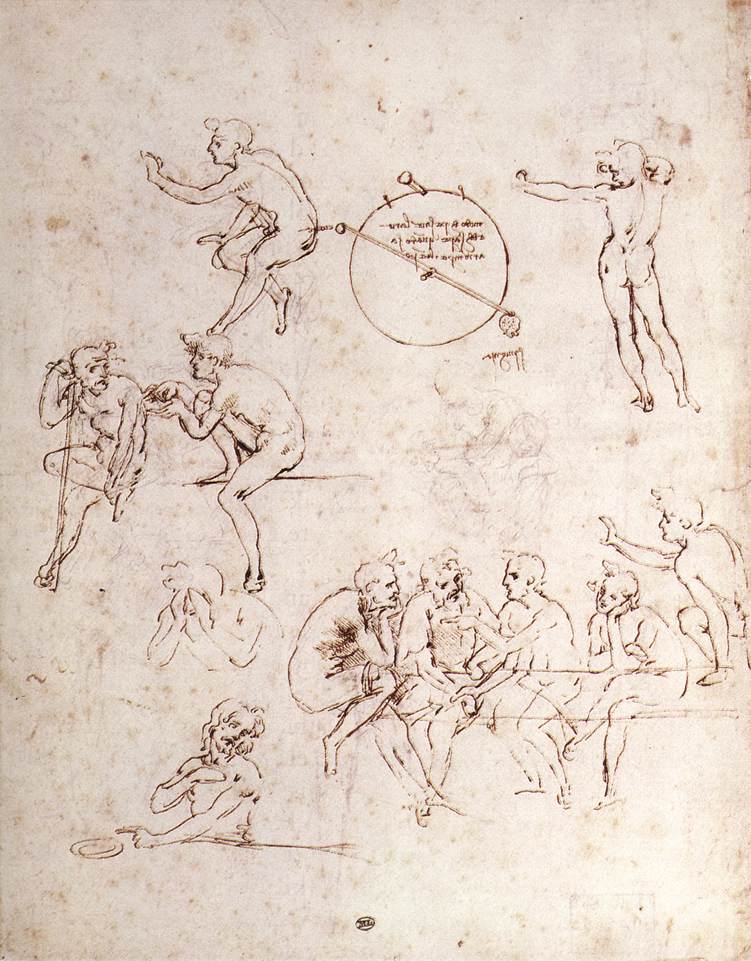 Leonardo da Vinci - Various figure studies