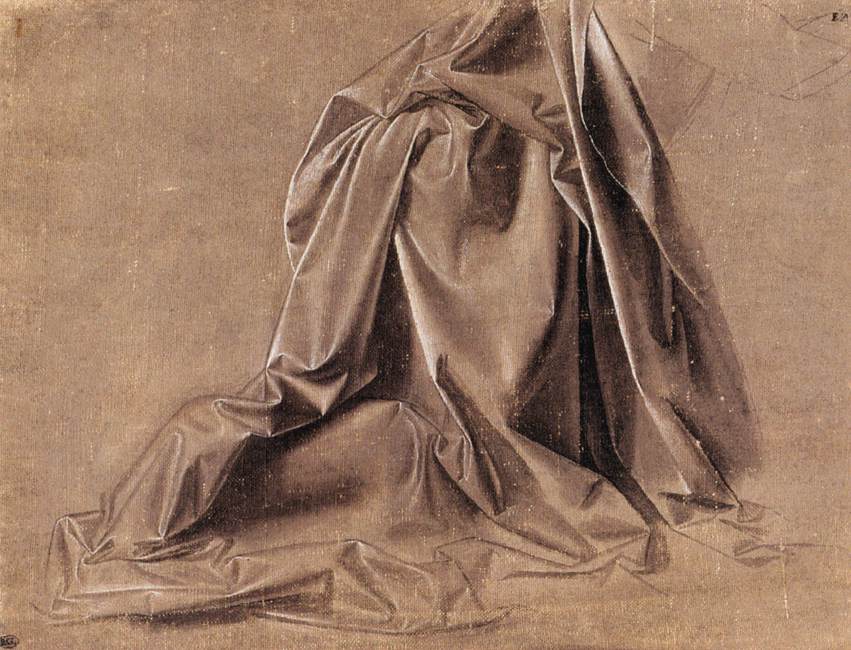 Leonardo da Vinci - Drapery for a seated figure