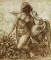 Leonardo da Vinci - Study for the Kneeling Leda 1506