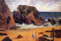 Paul Gauguin - Vaches au bord de la mer 1886