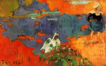 Paul Gauguin - Bretonne et oie au bord de l'eau 1888