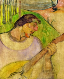 Paul Gauguin - Autoportrait à la mandoline 1889