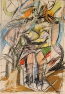 Willem de Kooning - Woman. Seated Woman I 1952