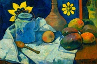 1920x1280 Still life with teapot and fruits 1896 - Paul Gauguin